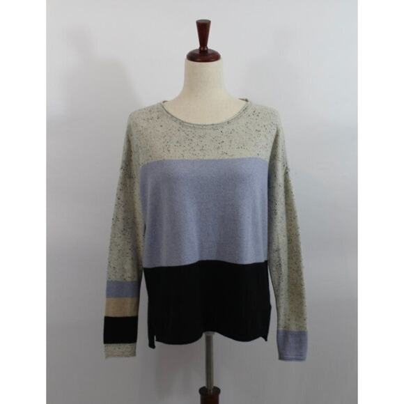 LISA TODD Sz S Small 100% Cashmere Rock Star Colorblock Pullover Sweater - Picture 9 of 12